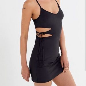 UO Tidal Waves Side-Tie Cutout Mini Dress
